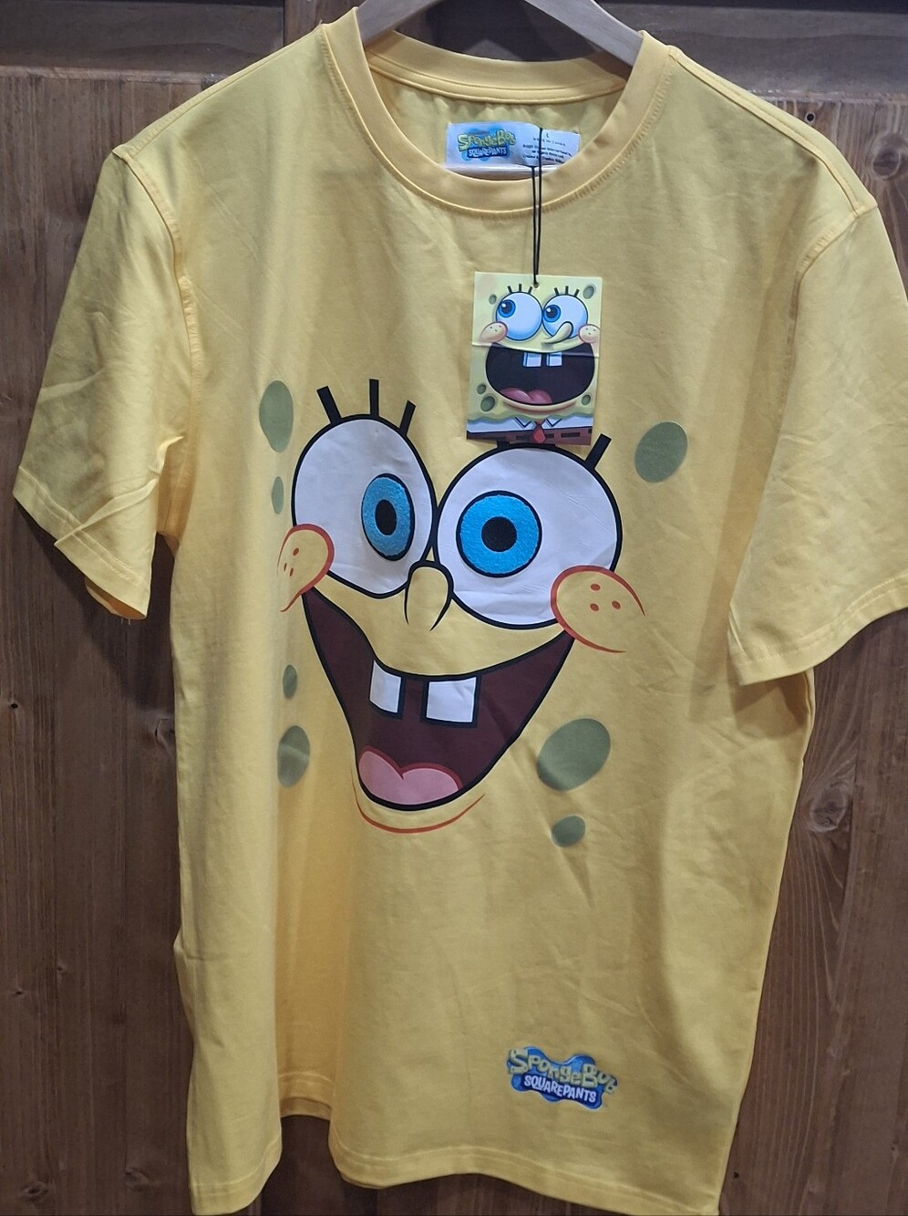 SpongeBob Squarepants Yellow Graphic Face Short Sleeve Tee Max FREEZE mens Large